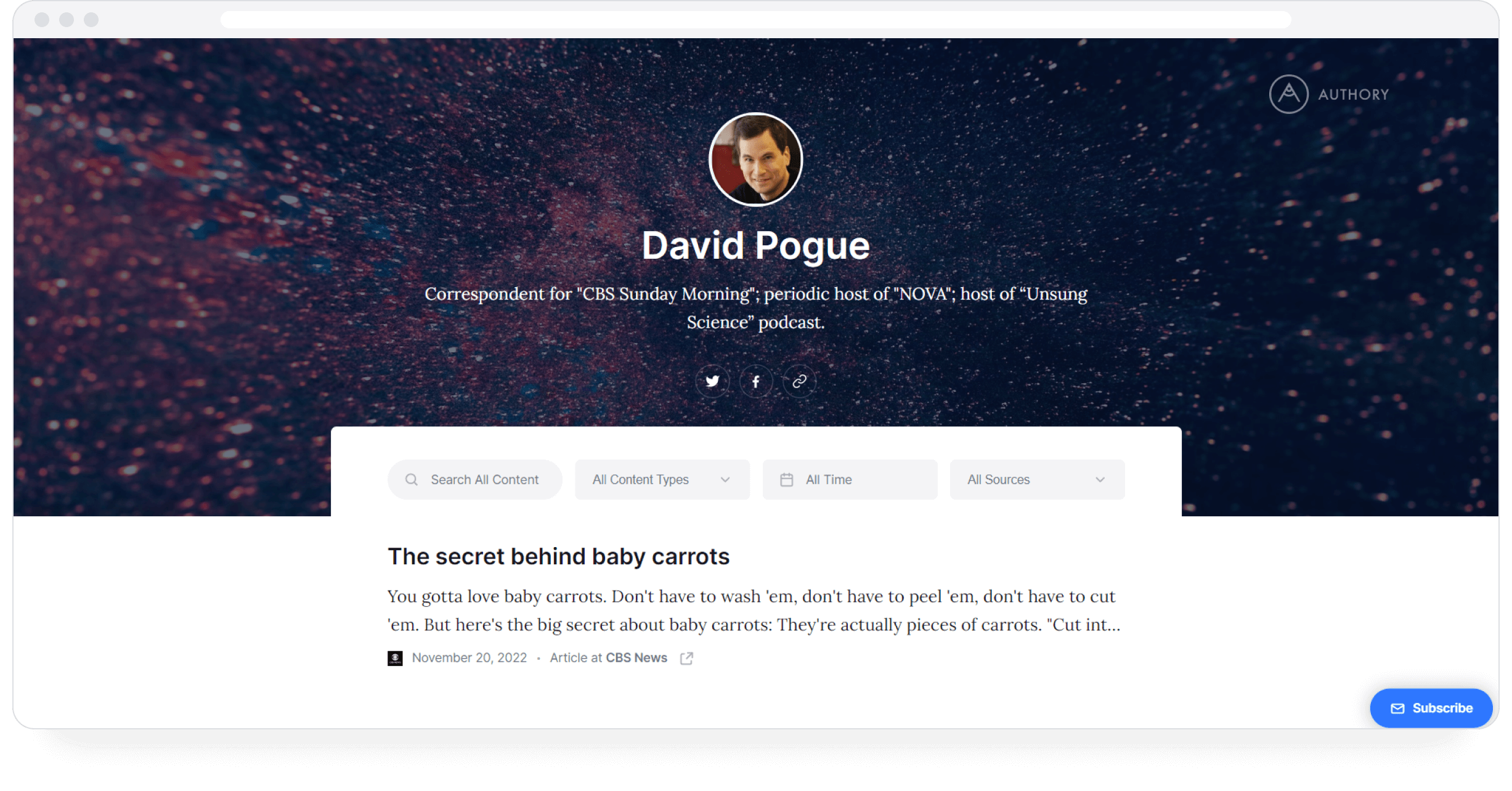 David Pogue's portfolio on Authory