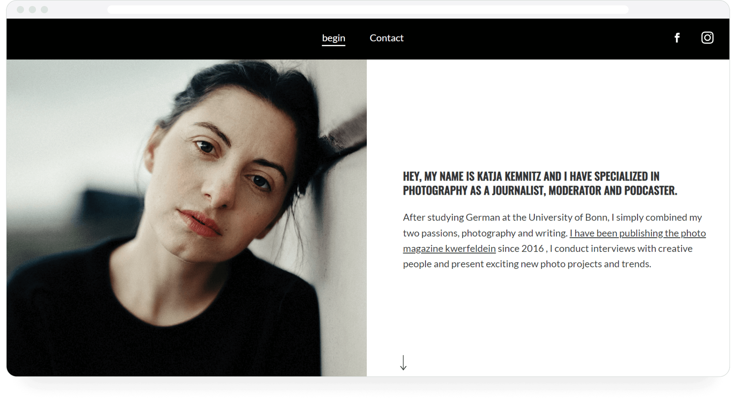 Katja Kemnitz's portfolio on Jimdo