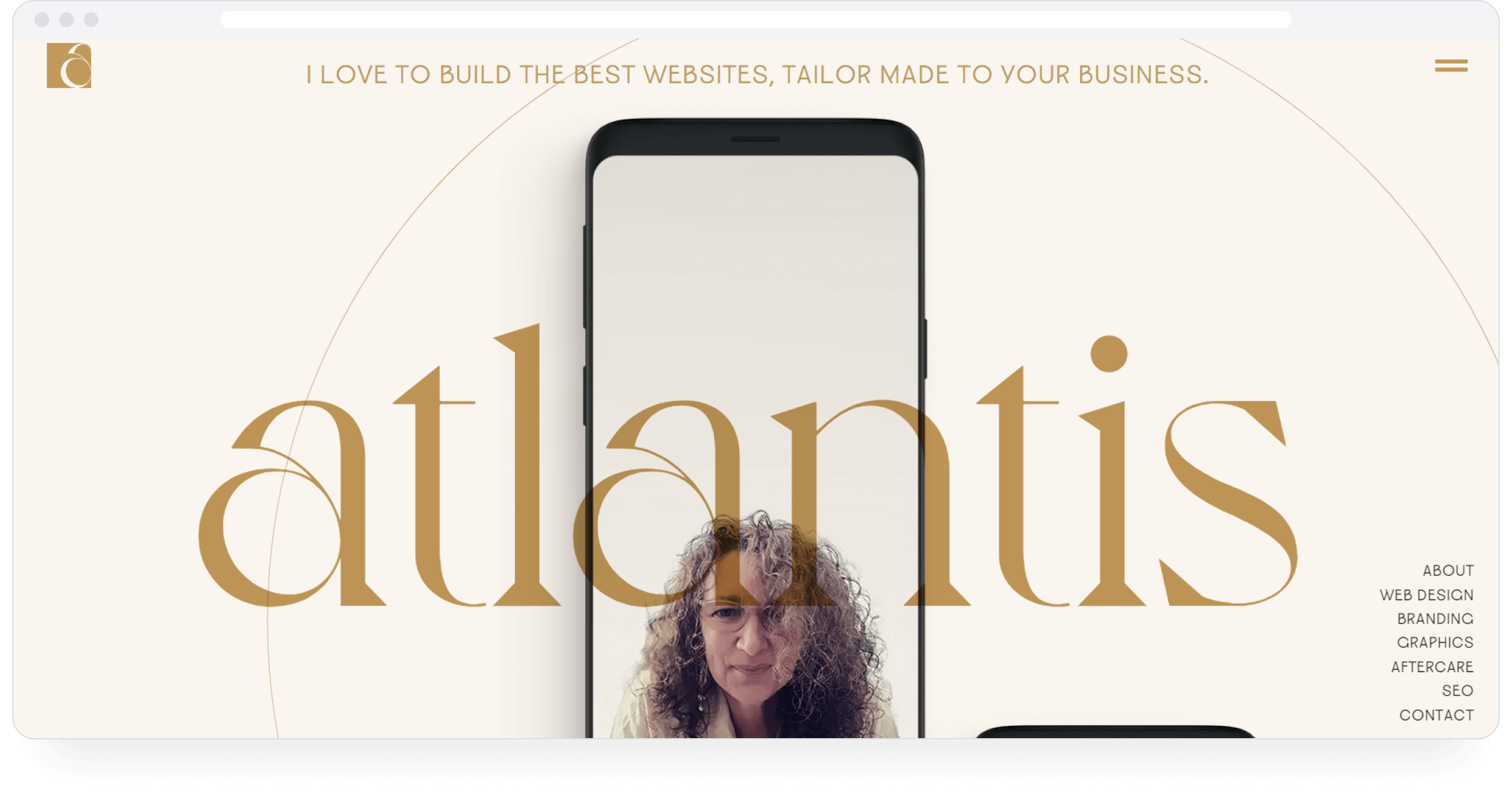 Atlantis' portfolio website on WordPress