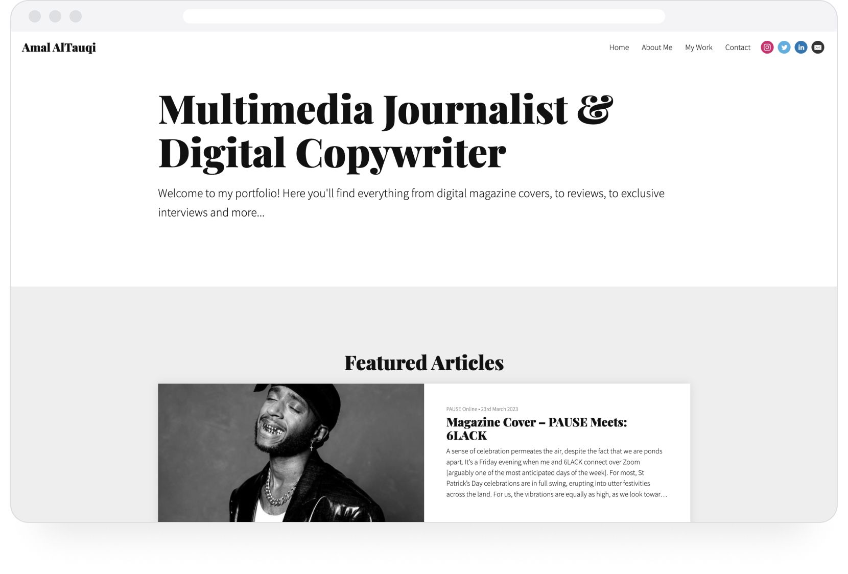 best writing portfolio websites