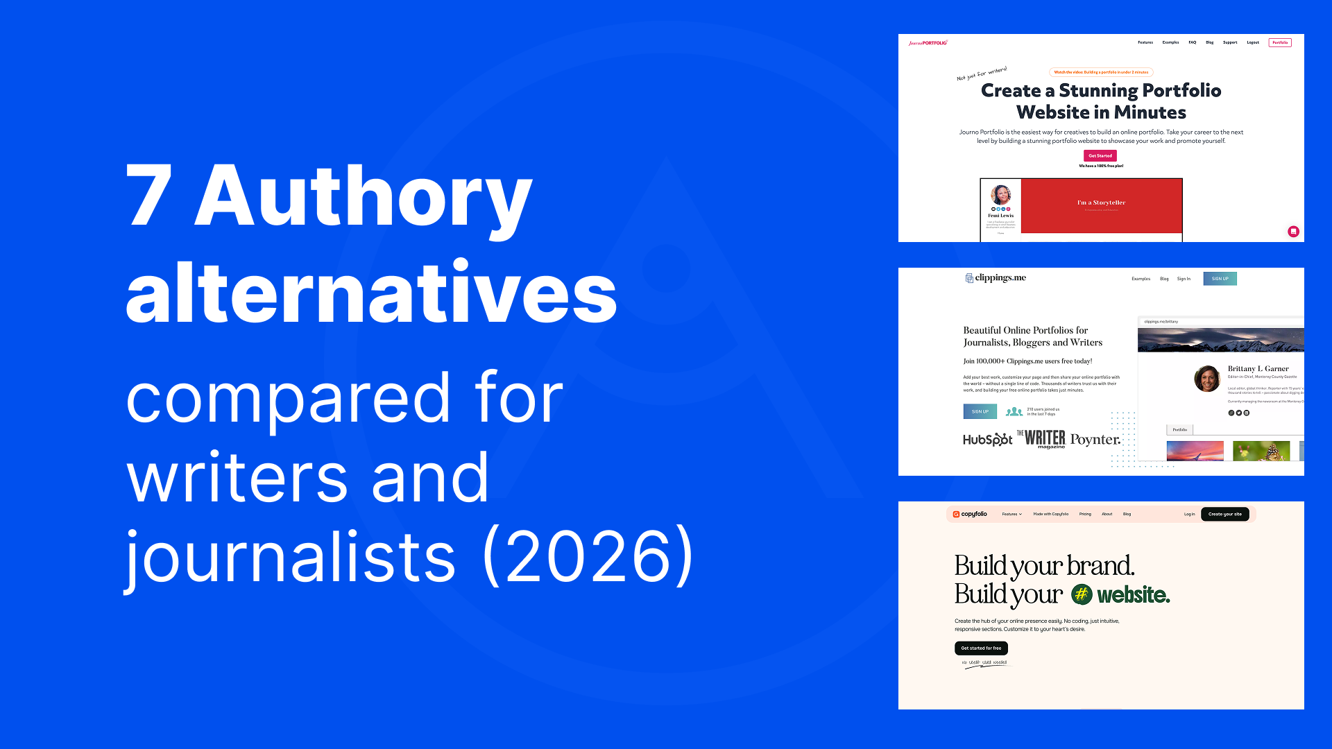 Preview image of 7 Authory alternatives compared for writers and journalists (2026)